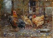 Frederick Mccubbin Chickens oil